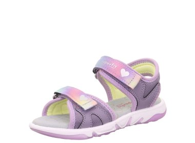 SUPERFIT szybkoschnące sandały dziewczęce Pebbles Lila