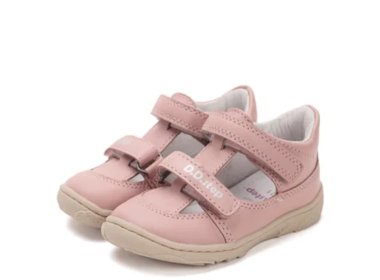 DD Step skórzane półsandałki barefoot Baby Pink