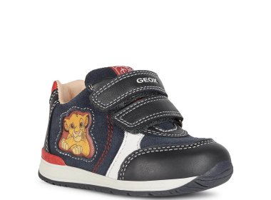 GEOX dziecięce skórzane buciki B Rishon B. C DK Navy / Red