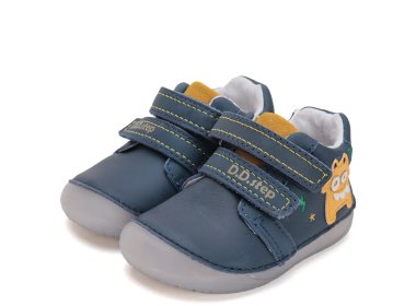 DD Step skórzane półbuty Barefoot Royal Blue
