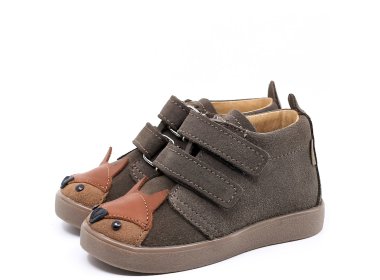 Mrugała skórzane dziecięce buty SUZIE Fox Grey