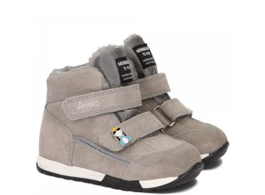 Ameko dziewczęce buty zimowe WINDY Szary Pyłek