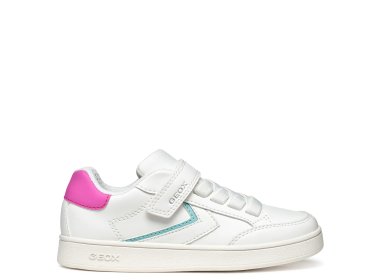 GEOX Sneakersy dla dziewczynki J Eclyper B White / Fuchsia