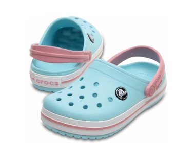 Kids Crocband Clog Ice Blue / White