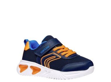 GEOX Sneakersy ze światełkami J ASSISTER B. C Navy / Orange 