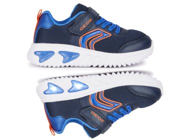 GEOX Sneakersy ze światełkami J ASSISTER B. C NAVY / ROYAL