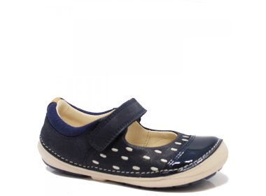 Clarks balerinki Softly Lou Fst Navy Leather tęgość F