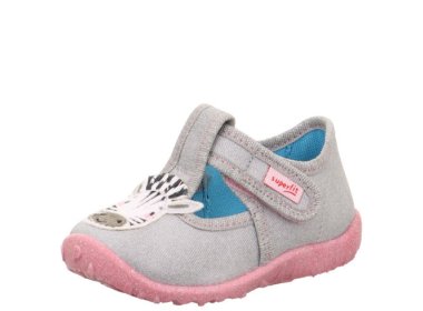 Kapcie Superfit dla dziewczynki SPOTTY Grau
