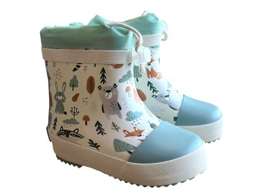 Playshoes zielone lekkie i elastyczne kalosze ze ściągaczem